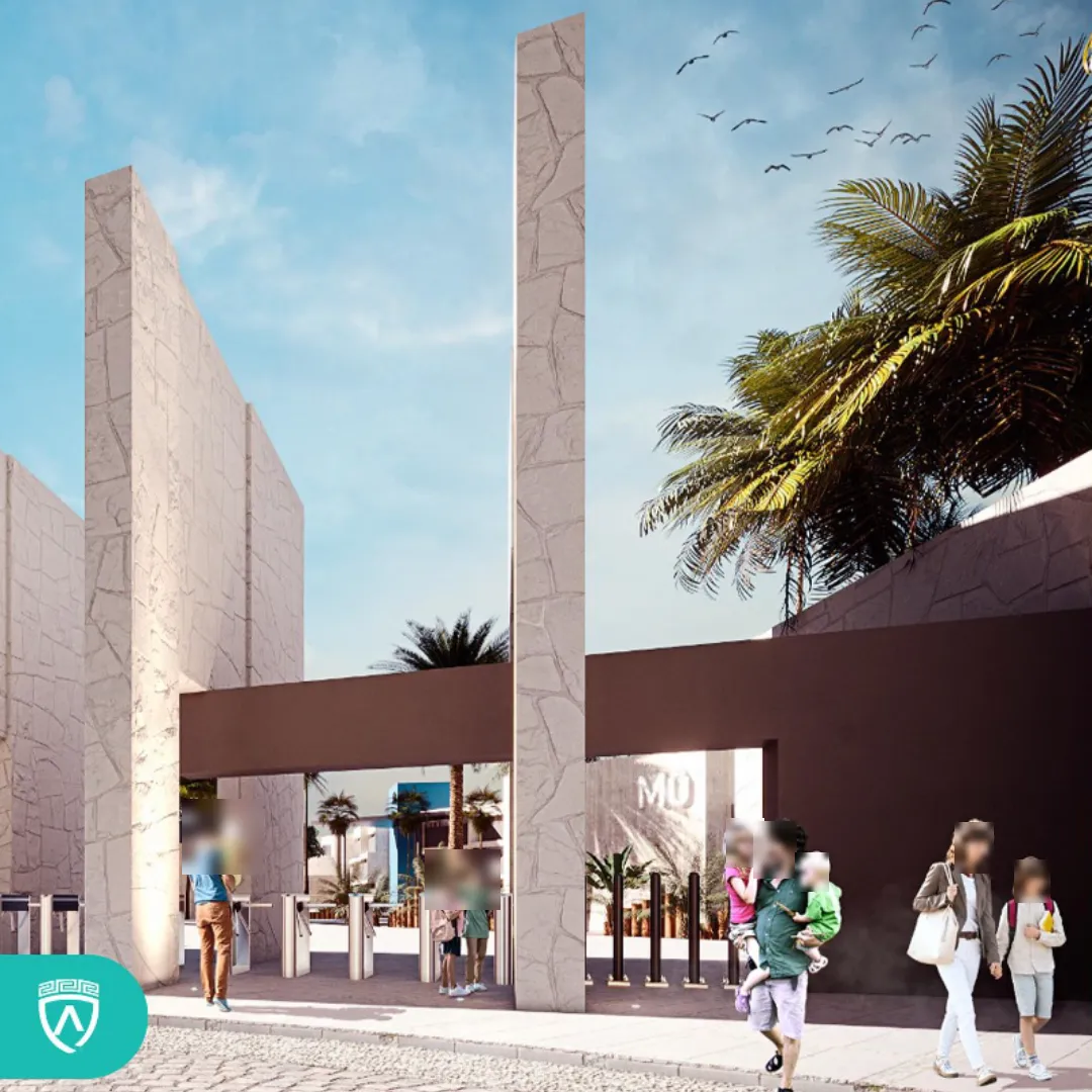 Colegio Alemán entrance (architectural rendering)