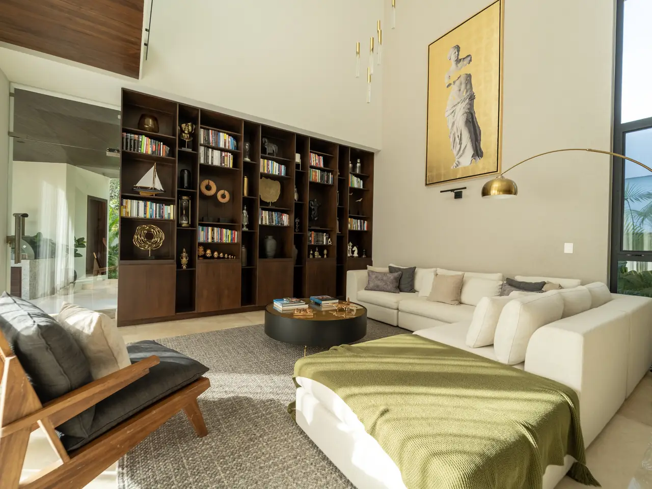Living room of Villa Riviera, delivered by Aliada in Country Club, Riviera Maya (real photo)